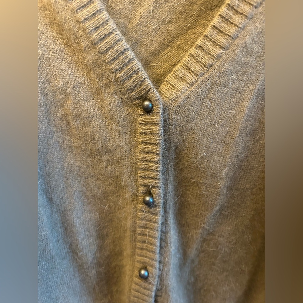 Cute Angora Rabbit Hair Cardigan - Picture 3 of 4